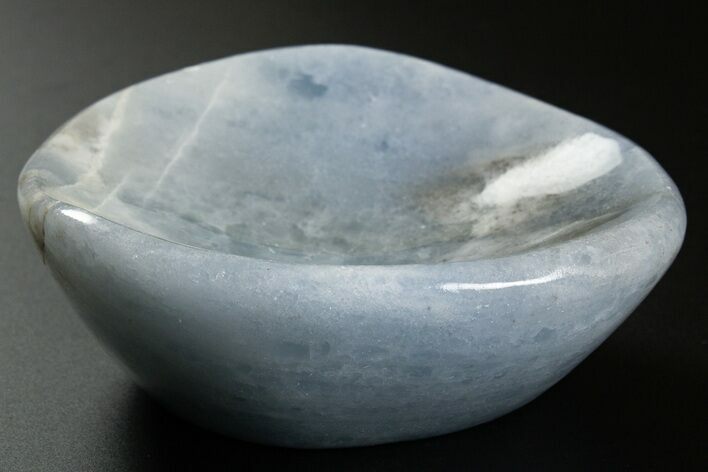 Polished Blue Calcite Bowl - Madagascar #343211